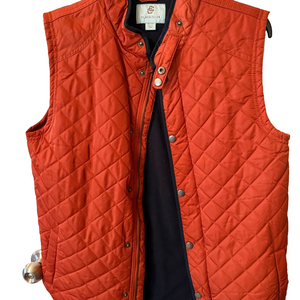 Class Club Orange Quilted Vest for Layering